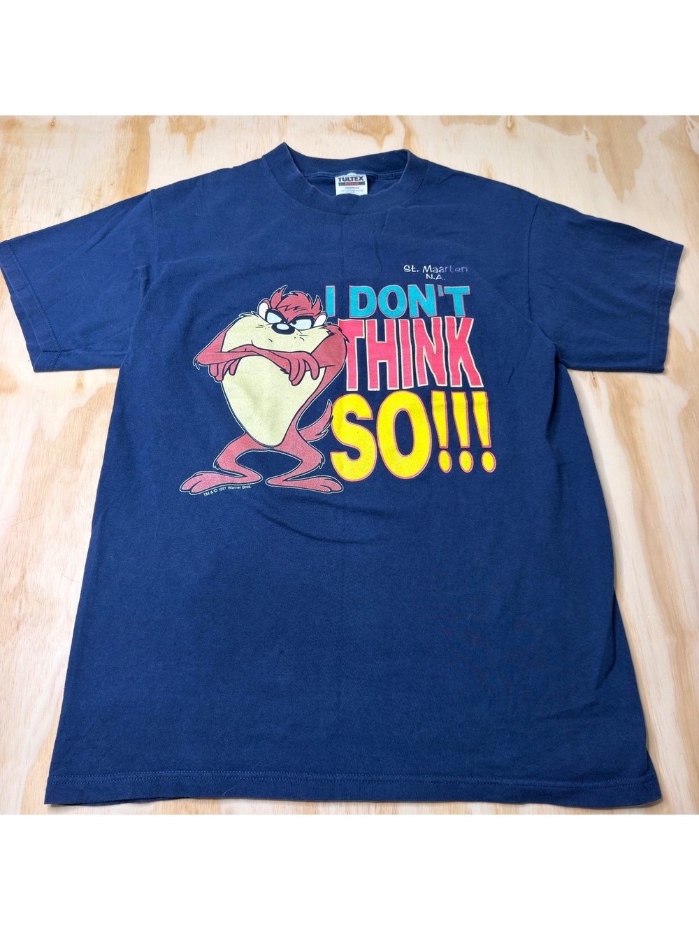 1997 Looney Toons Tasmanian Devil “I Don’t Think So!” Graphic Tee Size L
